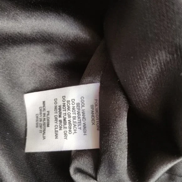 PILGRIM STRALIA Black Strapless Tier Skirt Dress Layered Ruffle - Picture 9 of 9